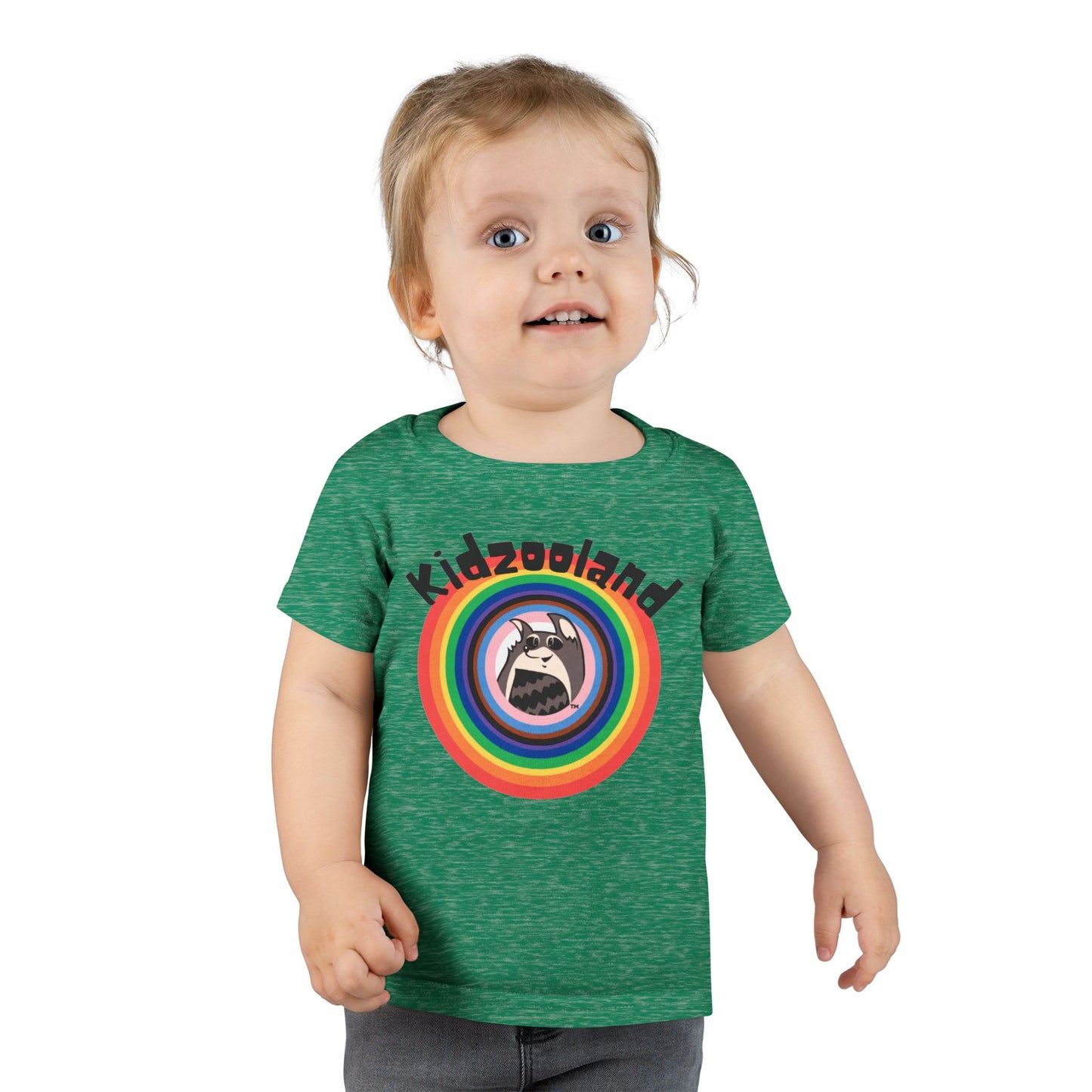 Toddler T-Shirt with Kidzooland Design, Cute Kids Tee, Rainbow Graphic Shirt, Gift for Toddlers, Fun Playtime Outfit, Birthday Present