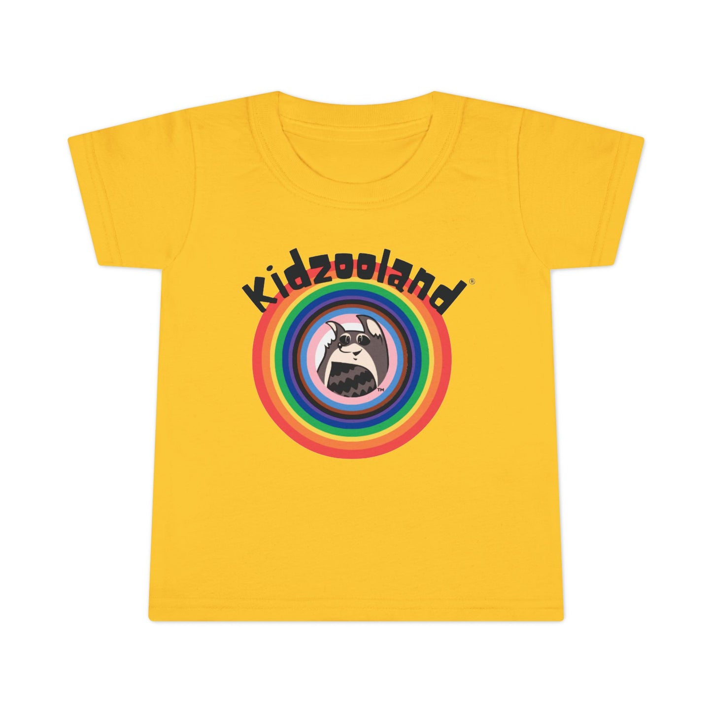 Toddler T-Shirt with Kidzooland Design, Cute Kids Tee, Rainbow Graphic Shirt, Gift for Toddlers, Fun Playtime Outfit, Birthday Present