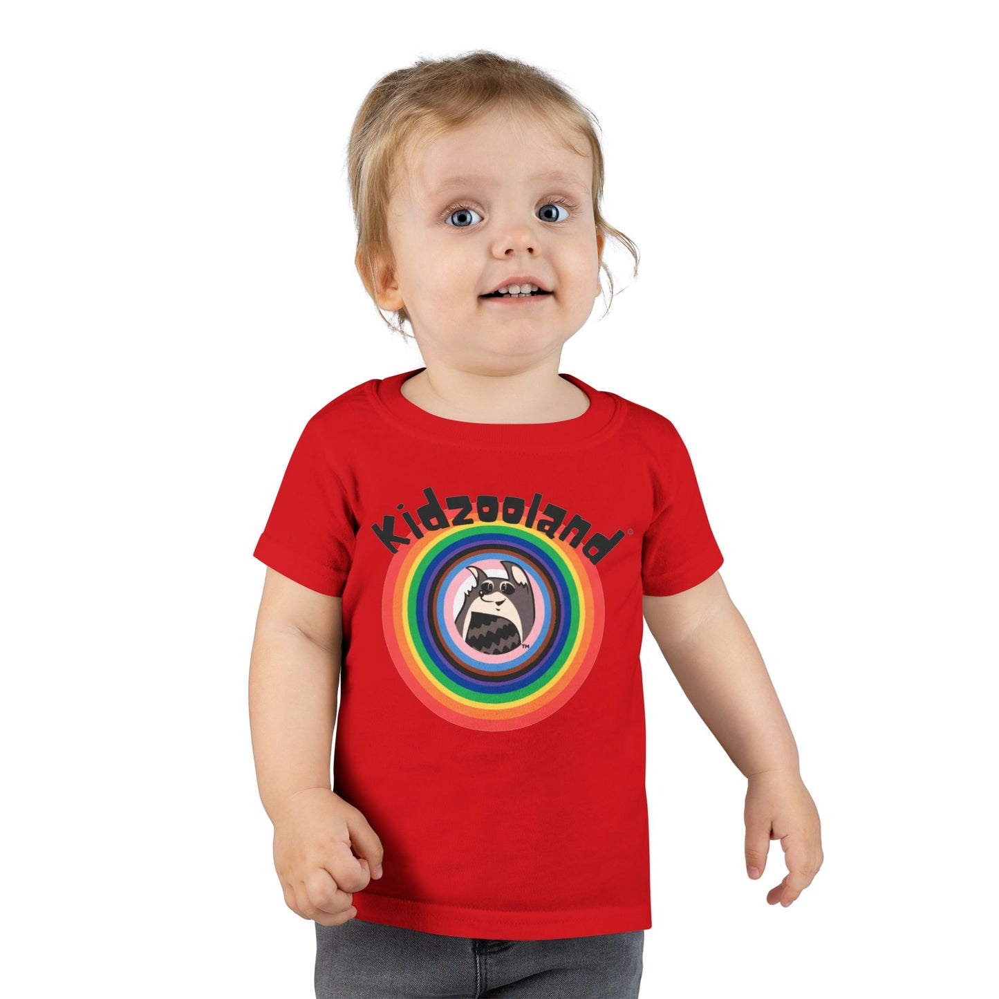 Toddler T-Shirt with Kidzooland Design, Cute Kids Tee, Rainbow Graphic Shirt, Gift for Toddlers, Fun Playtime Outfit, Birthday Present
