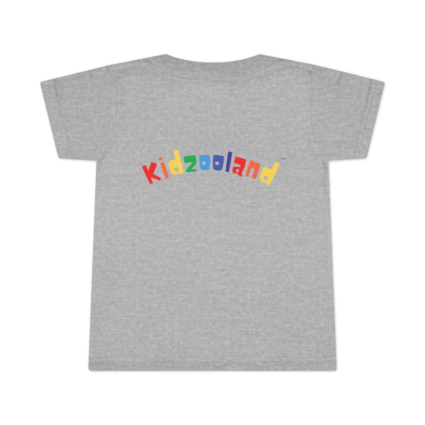 Toddler T-Shirt with Kidzooland Design, Cute Kids Tee, Rainbow Graphic Shirt, Gift for Toddlers, Fun Playtime Outfit, Birthday Present