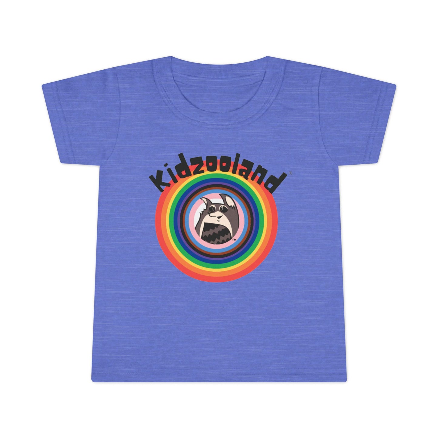 Toddler T-Shirt with Kidzooland Design, Cute Kids Tee, Rainbow Graphic Shirt, Gift for Toddlers, Fun Playtime Outfit, Birthday Present