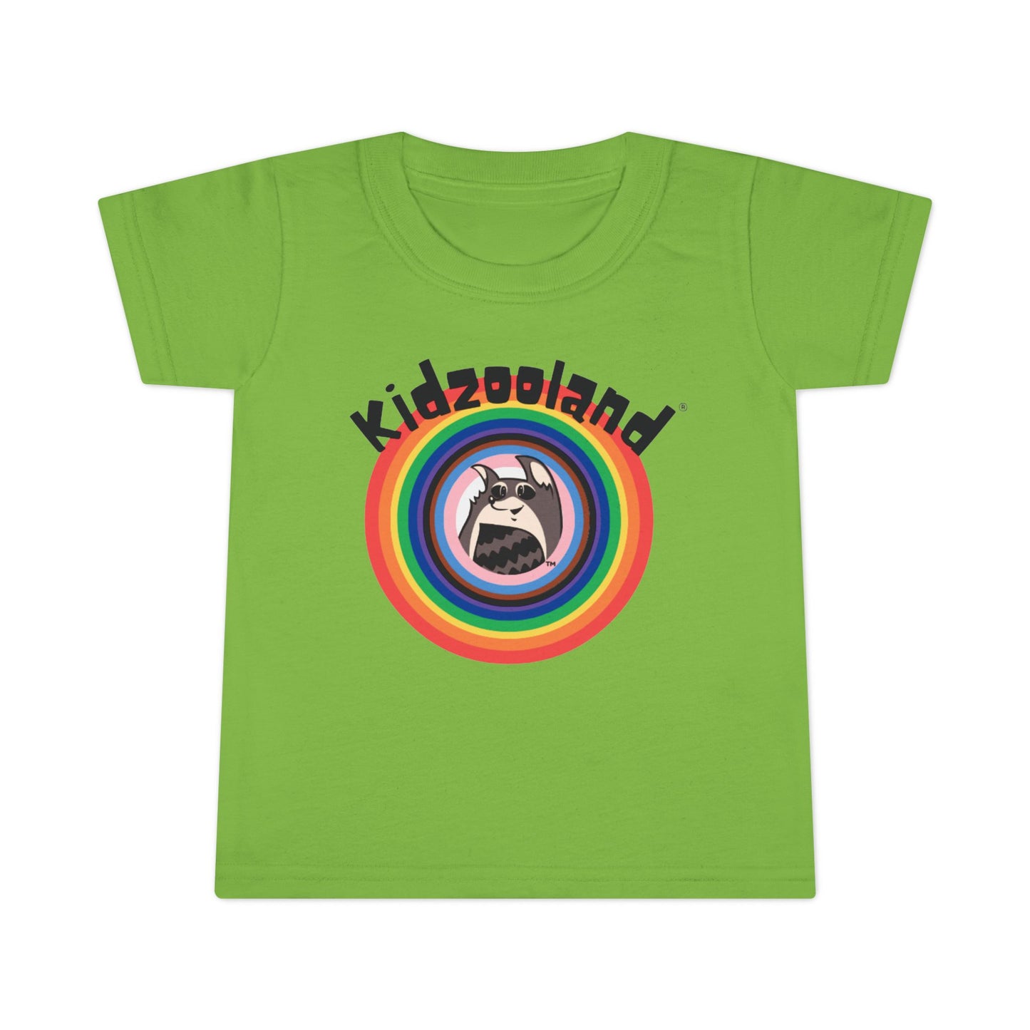 Toddler T-Shirt with Kidzooland Design, Cute Kids Tee, Rainbow Graphic Shirt, Gift for Toddlers, Fun Playtime Outfit, Birthday Present