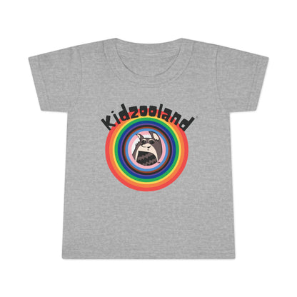 Toddler T-Shirt with Kidzooland Design, Cute Kids Tee, Rainbow Graphic Shirt, Gift for Toddlers, Fun Playtime Outfit, Birthday Present