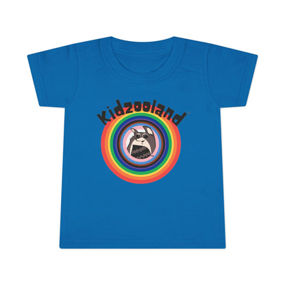 Toddler T-Shirt with Kidzooland Design, Cute Kids Tee, Rainbow Graphic Shirt, Gift for Toddlers, Fun Playtime Outfit, Birthday Present