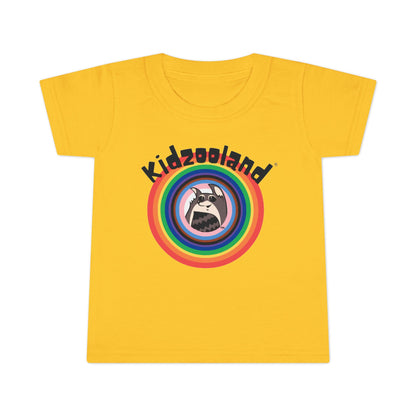 Toddler T-Shirt with Kidzooland Design, Cute Kids Tee, Rainbow Graphic Shirt, Gift for Toddlers, Fun Playtime Outfit, Birthday Present