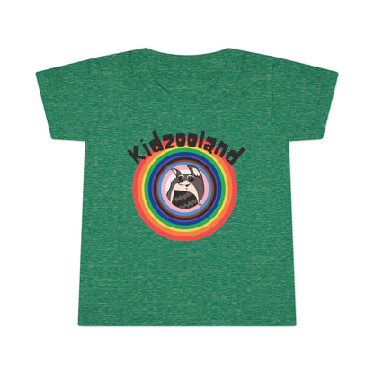 Toddler T-Shirt with Kidzooland Design, Cute Kids Tee, Rainbow Graphic Shirt, Gift for Toddlers, Fun Playtime Outfit, Birthday Present