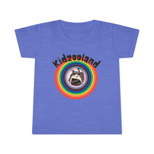 Toddler T-Shirt with Kidzooland Design, Cute Kids Tee, Rainbow Graphic Shirt, Gift for Toddlers, Fun Playtime Outfit, Birthday Present