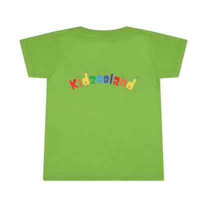 Toddler T-Shirt with Kidzooland Design, Cute Kids Tee, Rainbow Graphic Shirt, Gift for Toddlers, Fun Playtime Outfit, Birthday Present