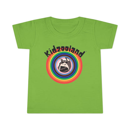 Toddler T-Shirt with Kidzooland Design, Cute Kids Tee, Rainbow Graphic Shirt, Gift for Toddlers, Fun Playtime Outfit, Birthday Present