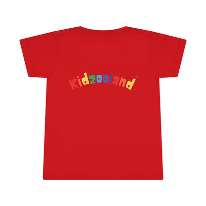Toddler T-Shirt with Kidzooland Design, Cute Kids Tee, Rainbow Graphic Shirt, Gift for Toddlers, Fun Playtime Outfit, Birthday Present